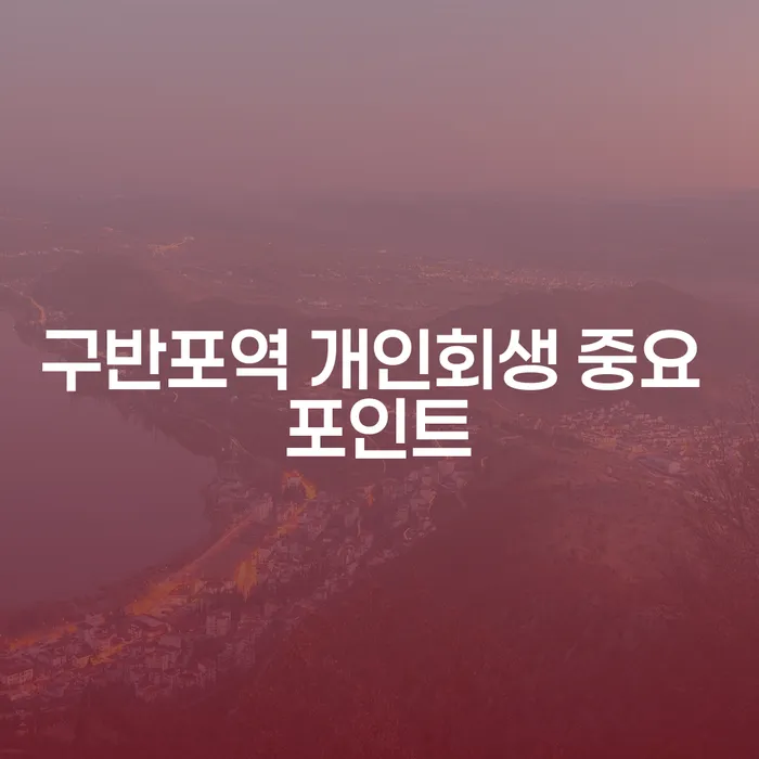 구반포역 개인회생 중요 포인트